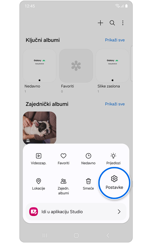 Opcije izbornika Galerija