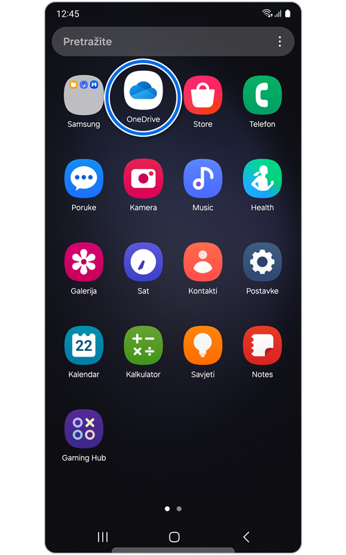 Popis aplikacija Galaxy telefona