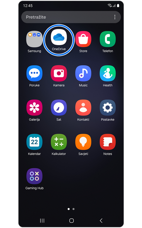 Popis aplikacija Galaxy telefona