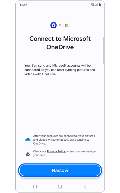 Povežite se sa ekranom Microsoft OneDrive