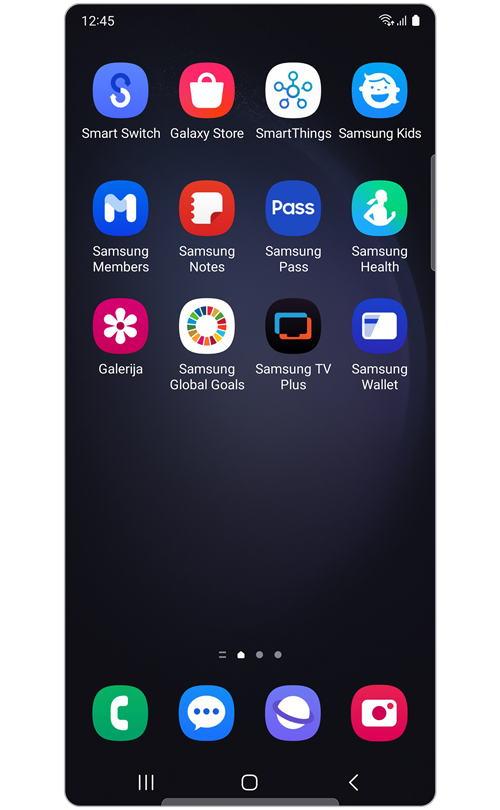 Galaxy One UI 5 Galaxy telefona sākuma ekrānā