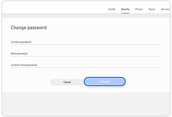 لاپەڕەی “گۆڕینی وشەی نهێنی".