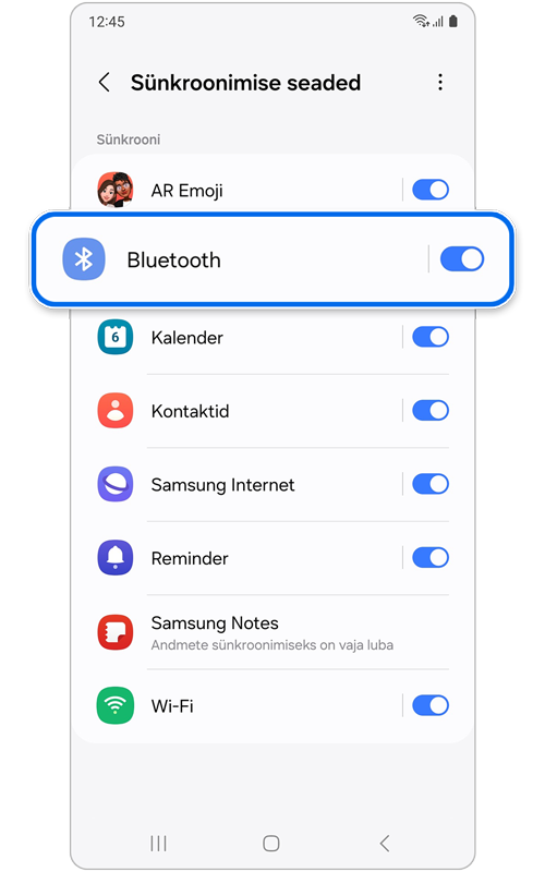Rakendused, mida saab Samsung Cloudiga sünkroonida