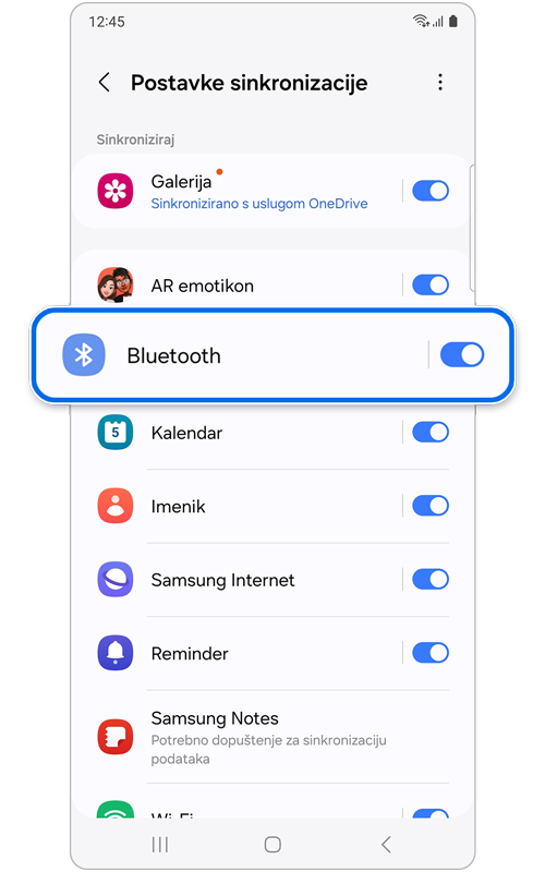Aplikacije koje se mogu sinkronizirati sa Samsung Cloudom
