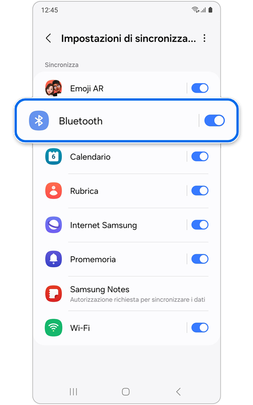 App che è possibile sincronizzare con Samsung Cloud