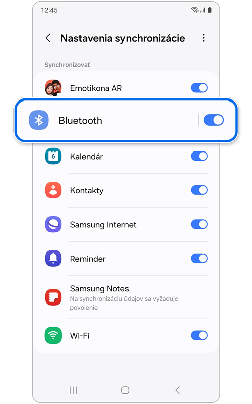 Aplikácie, ktoré je možné synchronizovať so Samsung Cloud