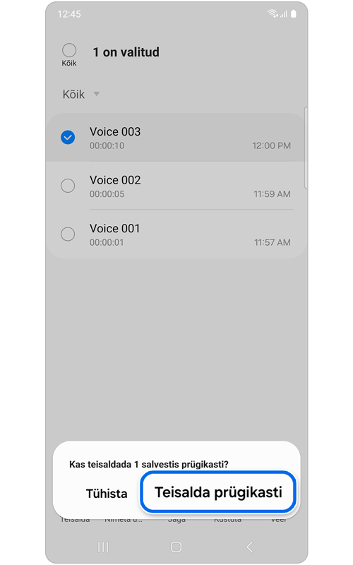 Hüpikaken prügikasti teisaldamise kinnitamiseks