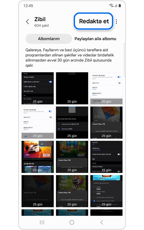 Qalereyada zibil qutusu