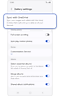 Gallery settings screen