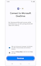 Connect to Microsoft OneDrive screen