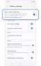 Gallery settings screen