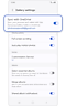 Gallery settings screen