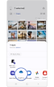Pop up window showing app options for sharing the selected file
