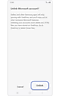 Screen to confirm you want to Unlink.