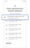 Luettelo käytettävissä olevista varmuuskopioista tietojen palauttamista varten