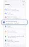 Settings home screen