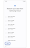 Restore your data from Samsung Cloud screen