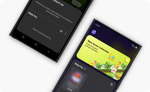 Pohled na obrazovku „Moje hry“ aplikace Gaming Hub.