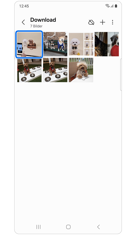 Startseite der App Galerie