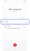 Startscherm van de app Spraak recorder.