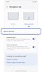 Navigation bar settings screen.