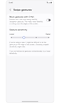 Swipe gestures settings options.