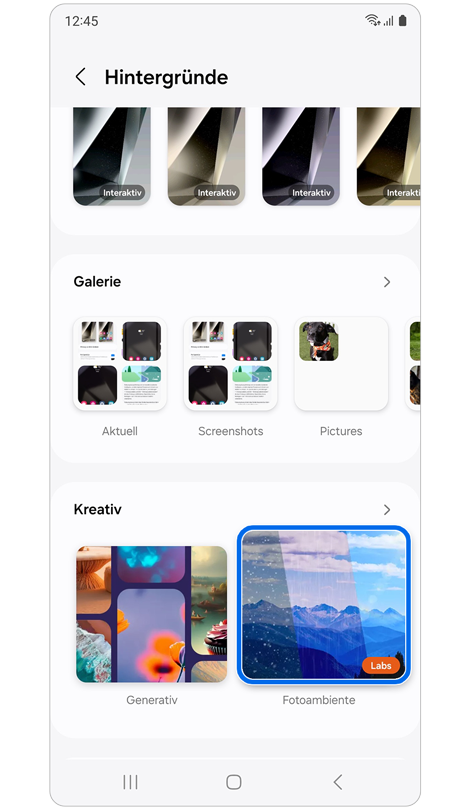 Hintergrundbild-Optionen
