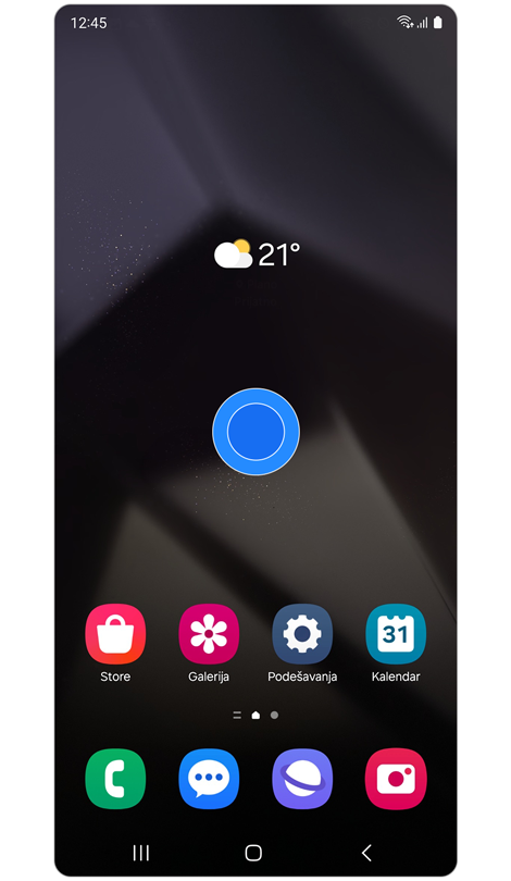 Početni ekran Galaxy S24