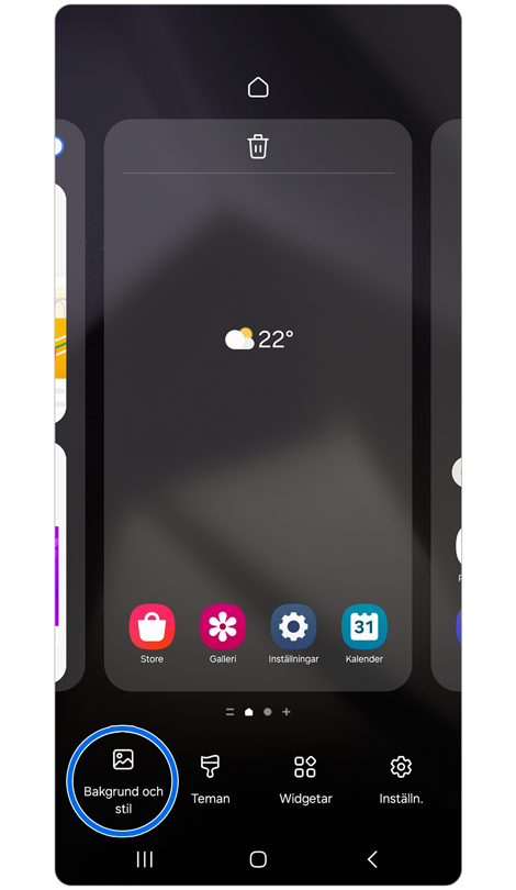 Galaxy S24 anpassningsalternativ för startsidan
