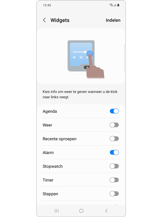 Widgets op het coverscherm aanpassen 6
