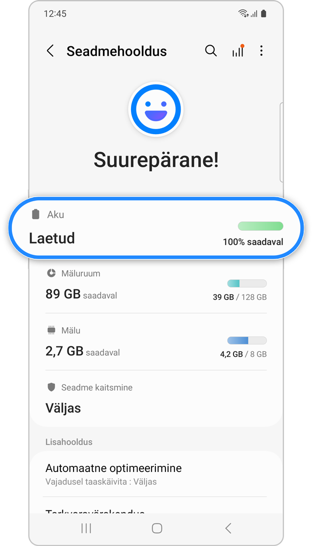 Aktiveerige valguse jõudlusrežiim samm 2.