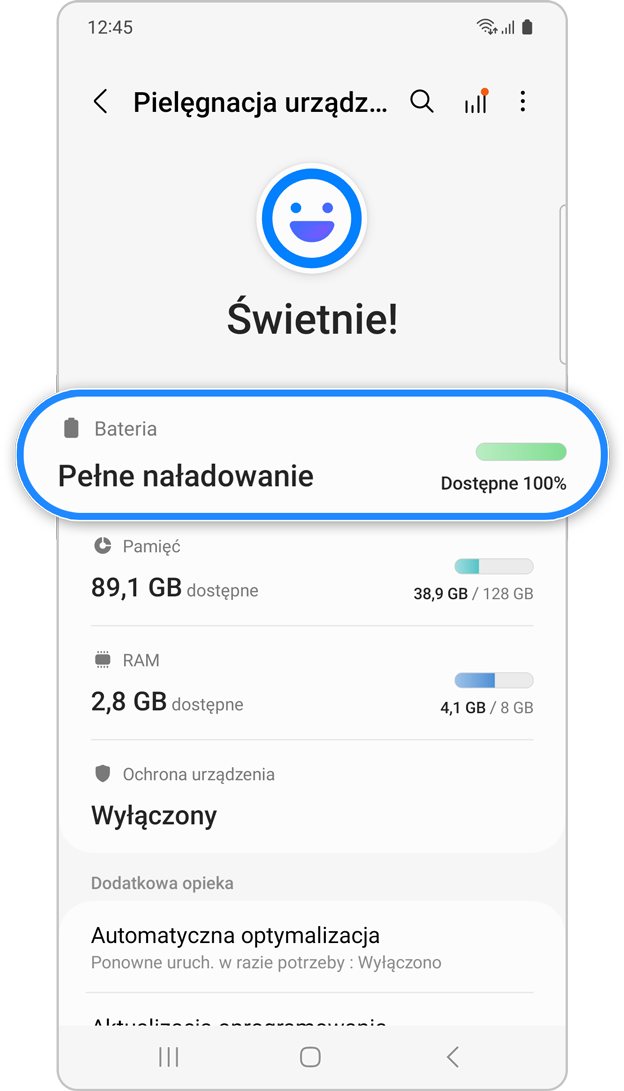 Aktywuj tryb wydajności podświetlania, krok 2.
