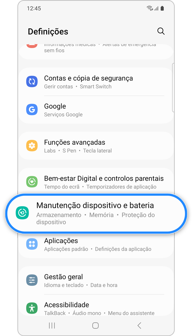 Ativar o modo de desempenho Ligeiro, passo 1.