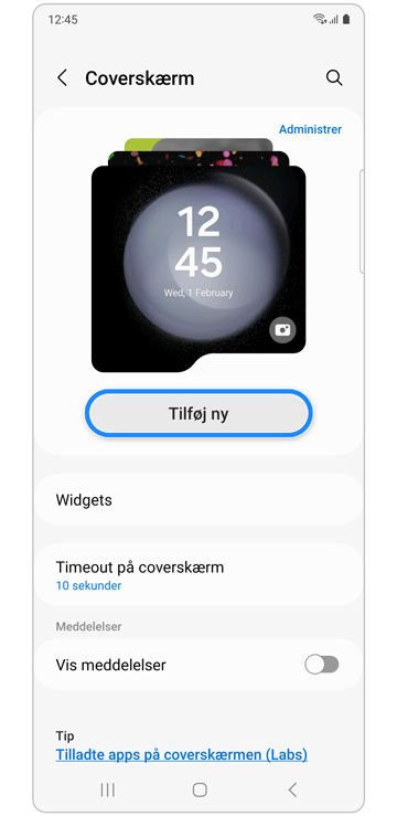 Tilpas omslagsskærmens baggrundsbillede 5
