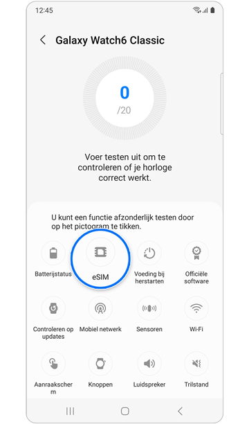 Lijst van pictogrammen voor diagnosetests.