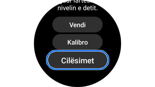 Cilësimet e aplikacionit Kompas