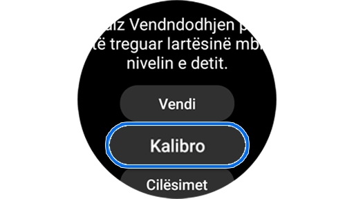 Kalibro aplikacionin Compass të Samsung.