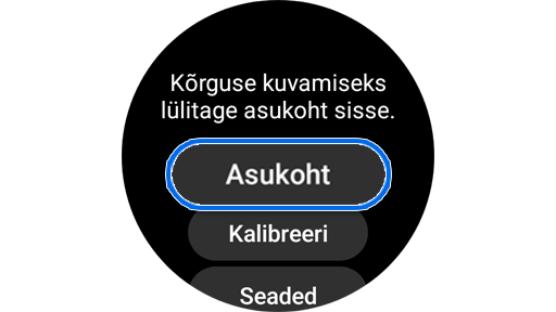 Leidke oma asukoht Samsungi rakendusega Kompass.
