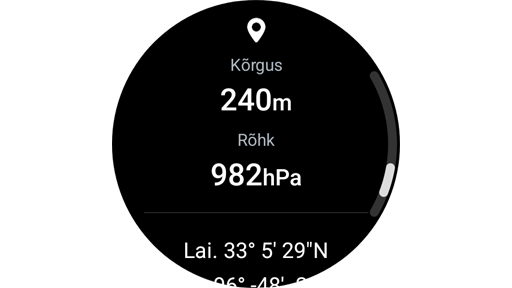 Asukohateave Galaxy Watchis.