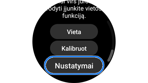 Kompaso programėlės nustatymai