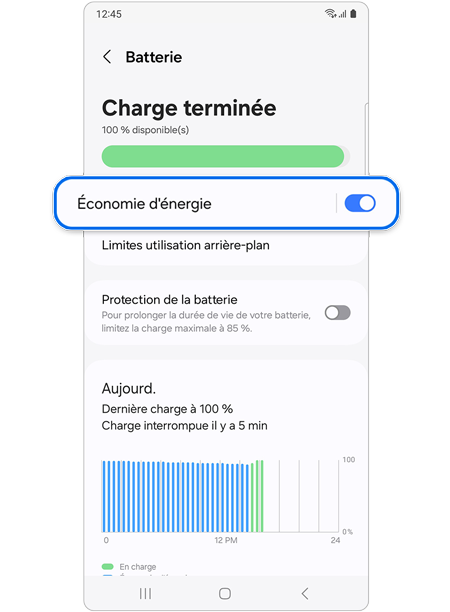 Activer la fonction d'économie d'énergie.