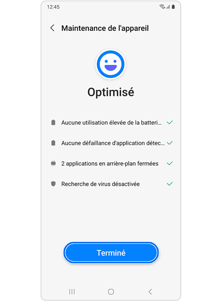 Sélectionner Terminé.