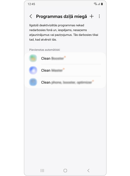 Dziļā miega lietotņu saraksts