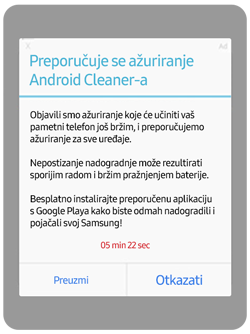 Iskačući oglas treće strane.