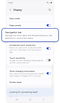 Display settings screen.