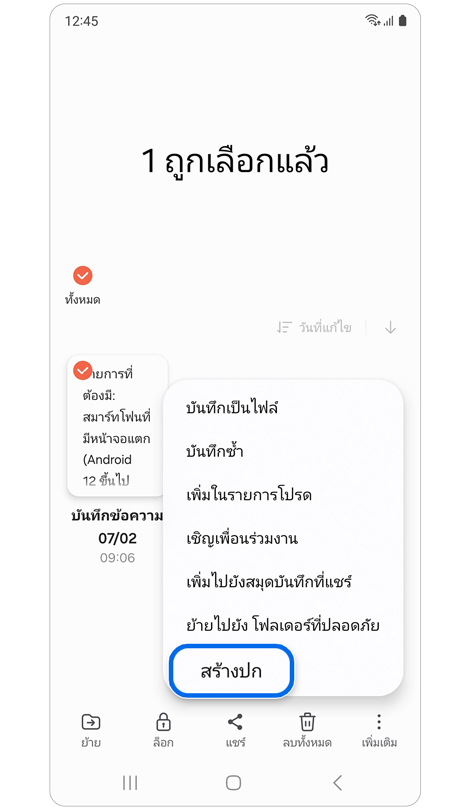 ตัวเลือกเพิ่มเติม