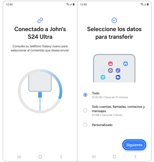 Cómo usar la aplicación Smart Switch para transferir datos entre dispositivos Galaxy (24) Cómo usar la aplicación Smart Switch para transferir datos entre dispositivos Galaxy (24)
