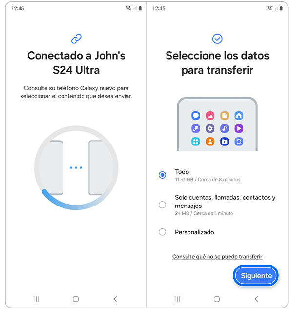 Cómo usar la aplicación Smart Switch para transferir datos entre dispositivos Galaxy (39) Cómo usar la aplicación Smart Switch para transferir datos entre dispositivos Galaxy (39)