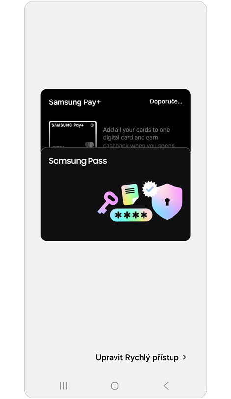 Upravit obrazovku Rychlý přístup.