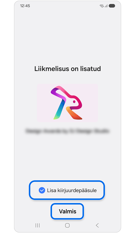 Ekraan, kus liikmelisus on lisatud.